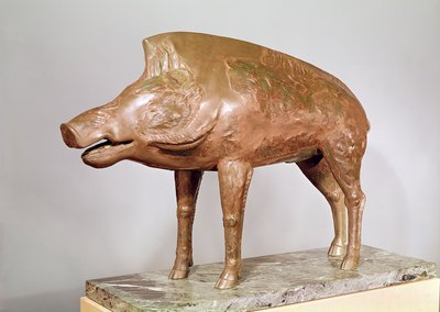 Ein Wildschwein, aus Neuvy-en-Sullias (Bronze) von Gallo Roman